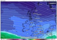英国降雪：地图显示节礼日和周末白雪皑皑，零下12摄氏度的北极冰点即将到来
